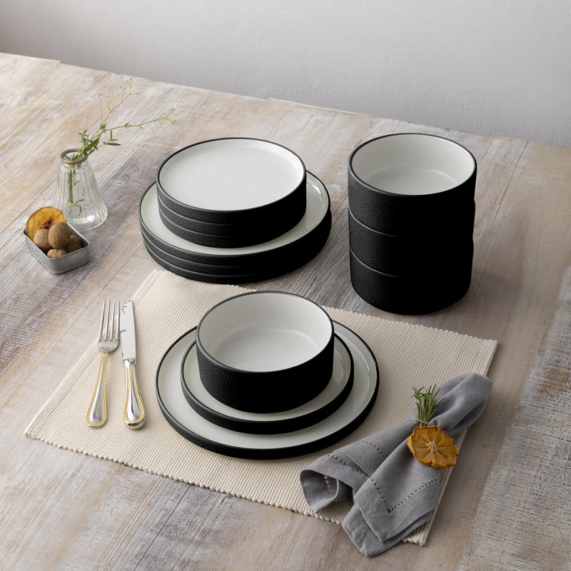 Noritake Colortex Stone 12Piece Dinnerware Set, Service for 4 & Reviews Wayfair